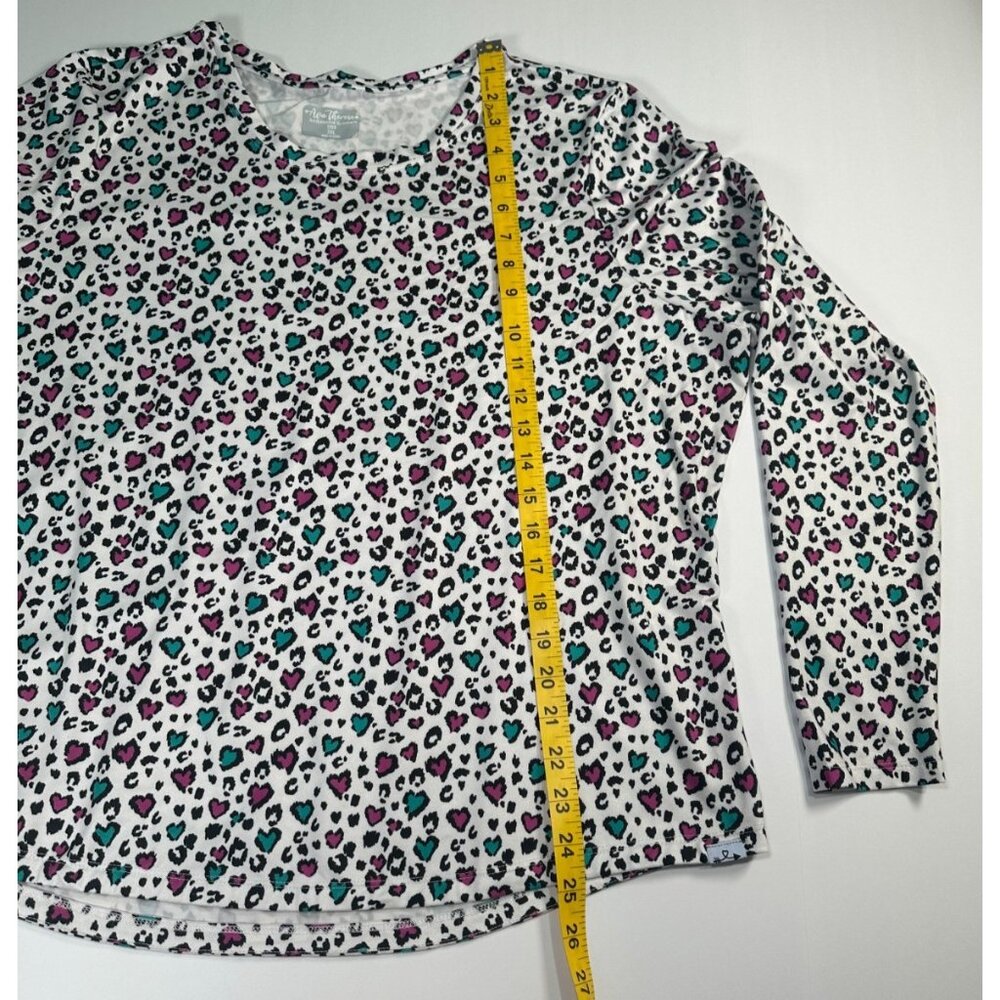 Ava & Therese Women’s Heart Leopard Print Top Crew Neck Stretch 3XL Plus - Picture 5 of 8